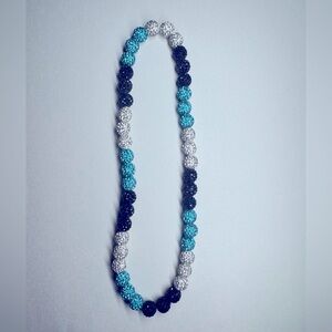 Iced Baseball Beaded Necklace